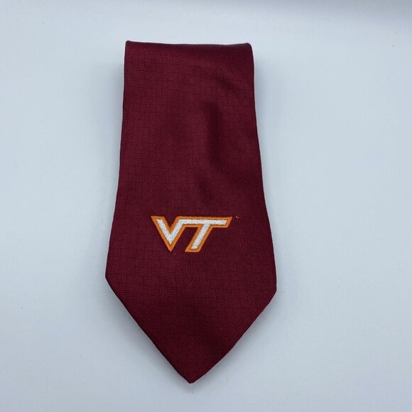 Virginia Tech Hokies 100% Silk Tie NCAA College Basketball Football University - Picture 1 of 4